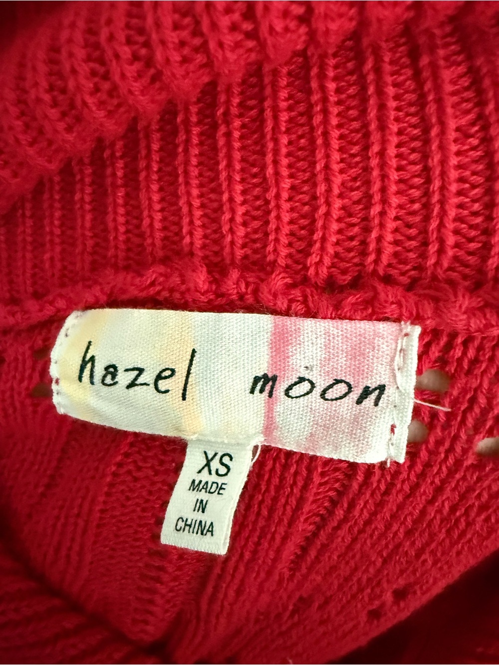 ❤️ Hazel Moon Floral Tie Front Cardigan Sweater Cottagecore Coquette Red XS - Picture 8 of 12